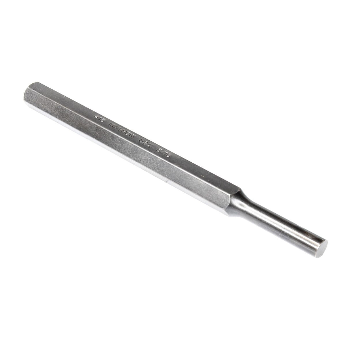 Mayhew Tools 71019 SAE Pin Punch, 5/16 x 1.25" Pin, 6" OAL x 7/16" Body, Shot Blast Finish - AAA Industrial Supply