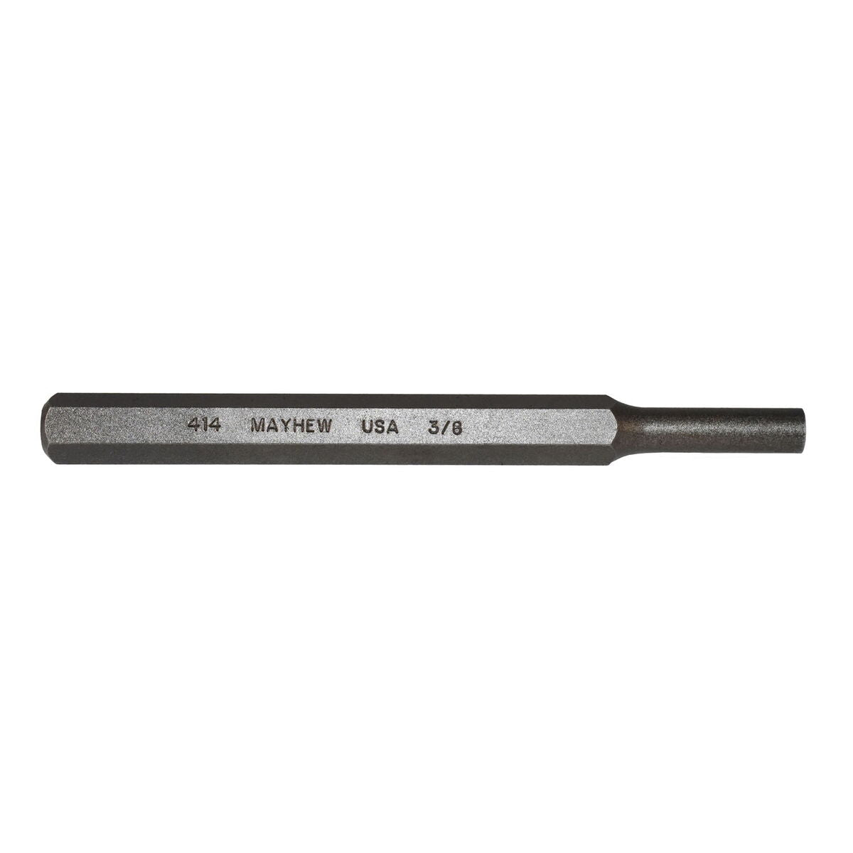 Mayhew Tools 71105 SAE Pin Punch, 3/8 x 1.25" Pin, 6" OAL x 1/2" Body, Shot Blast Finish - AAA Industrial Supply
