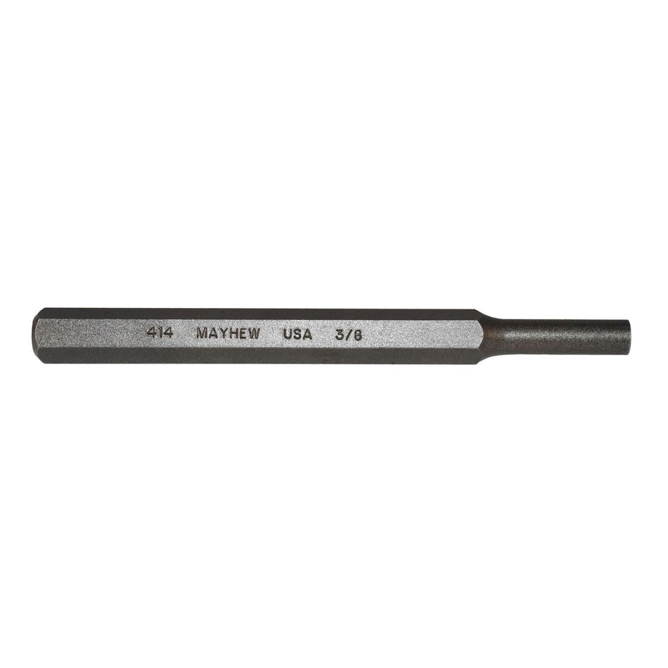 Mayhew Tools 71105 SAE Pin Punch, 3/8 x 1.25" Pin, 6" OAL x 1/2" Body, Shot Blast Finish - AAA Industrial Supply