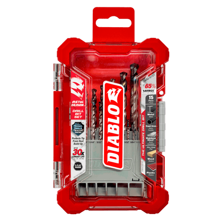 Metal Demon™ Drill Bits Set for Mild, Hardened and Stainless Steels (15 - pc) - AAA Industrial Supply