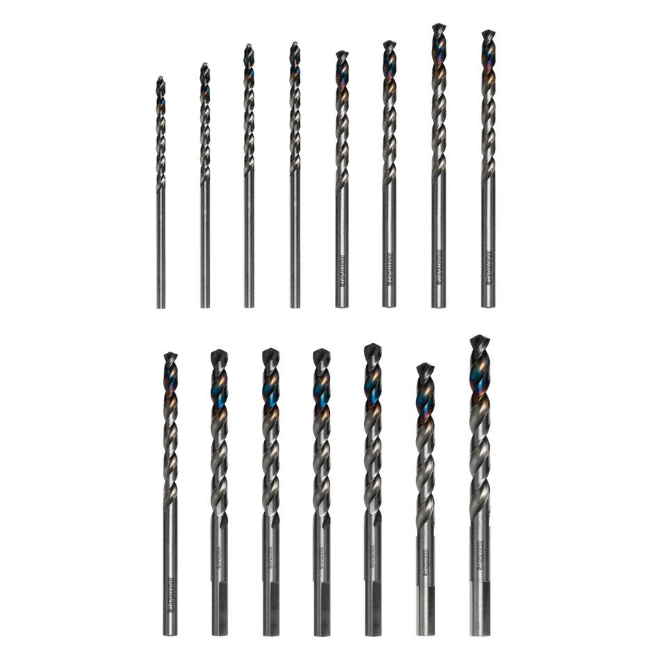 Metal Demon™ Drill Bits Set for Mild, Hardened and Stainless Steels (15 - pc) - AAA Industrial Supply
