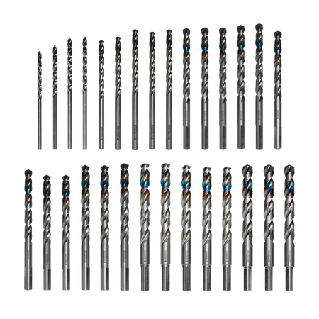 Metal Demon™ Drill Bits Set for Mild, Hardened and Stainless Steels (29 - pc) - AAA Industrial Supply
