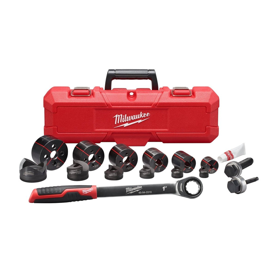 Milwaukee® EXACT™ 1/2" to 2" Hand Ratchet Knockout Set - AAA Industrial Supply