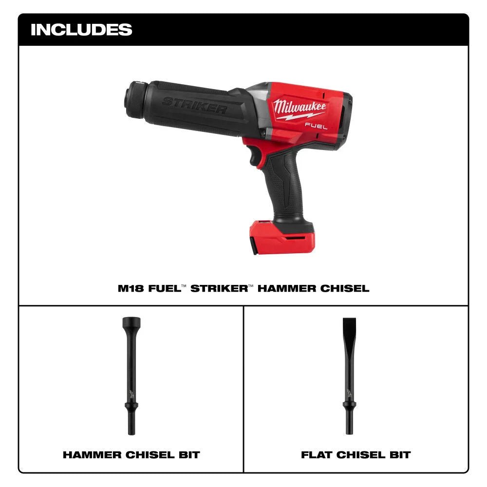 Milwaukee M18 FUEL STRIKER Hammer Chisel (Bare Tool) - AAA Industrial Supply