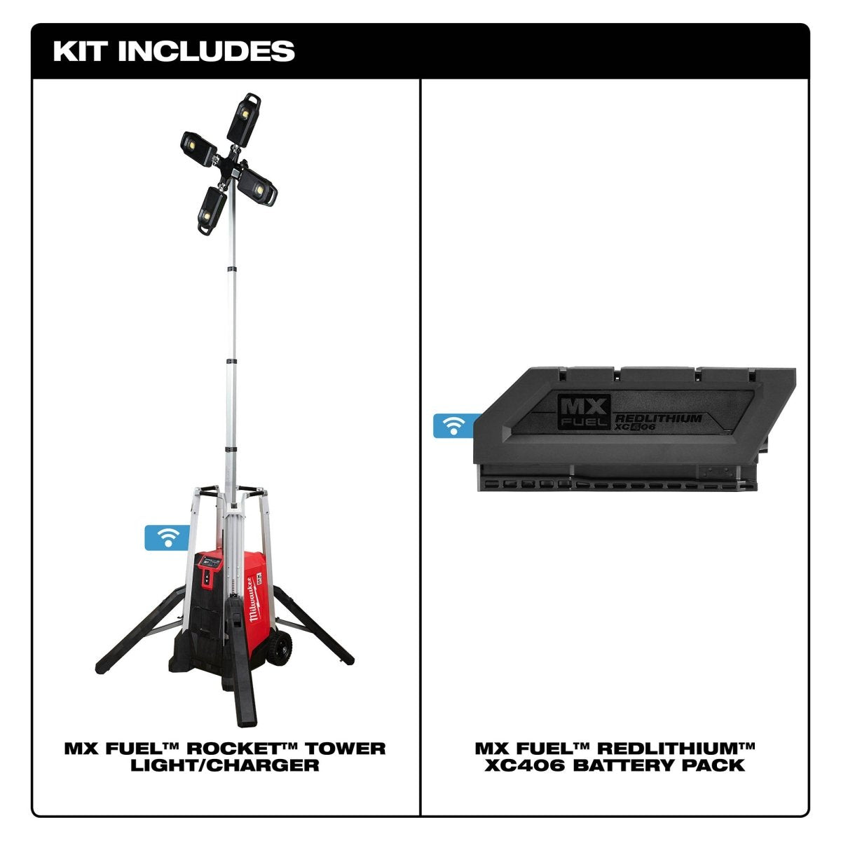 MX FUEL™ ROCKET™ Tower Light/Charger Kit - AAA Industrial Supply