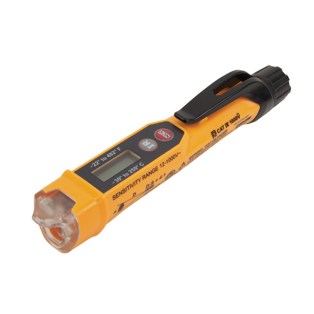 Non - Contact Voltage Tester Pen with Infrared Thermometer, 12 to 1000V AC - AAA Industrial Supply