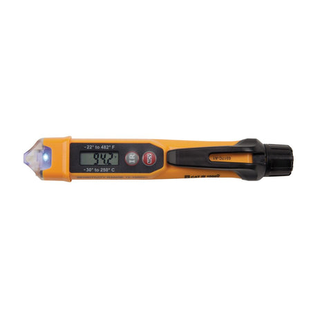 Non - Contact Voltage Tester Pen with Infrared Thermometer, 12 to 1000V AC - AAA Industrial Supply