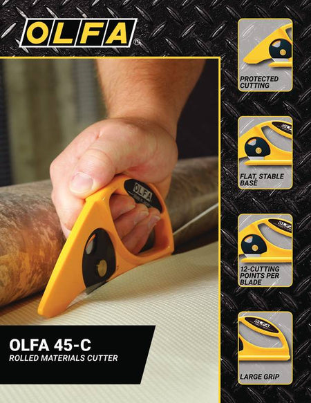OLFA 45mm Roller Materials Cutter 45 - C 1069991 - AAA Industrial Supply