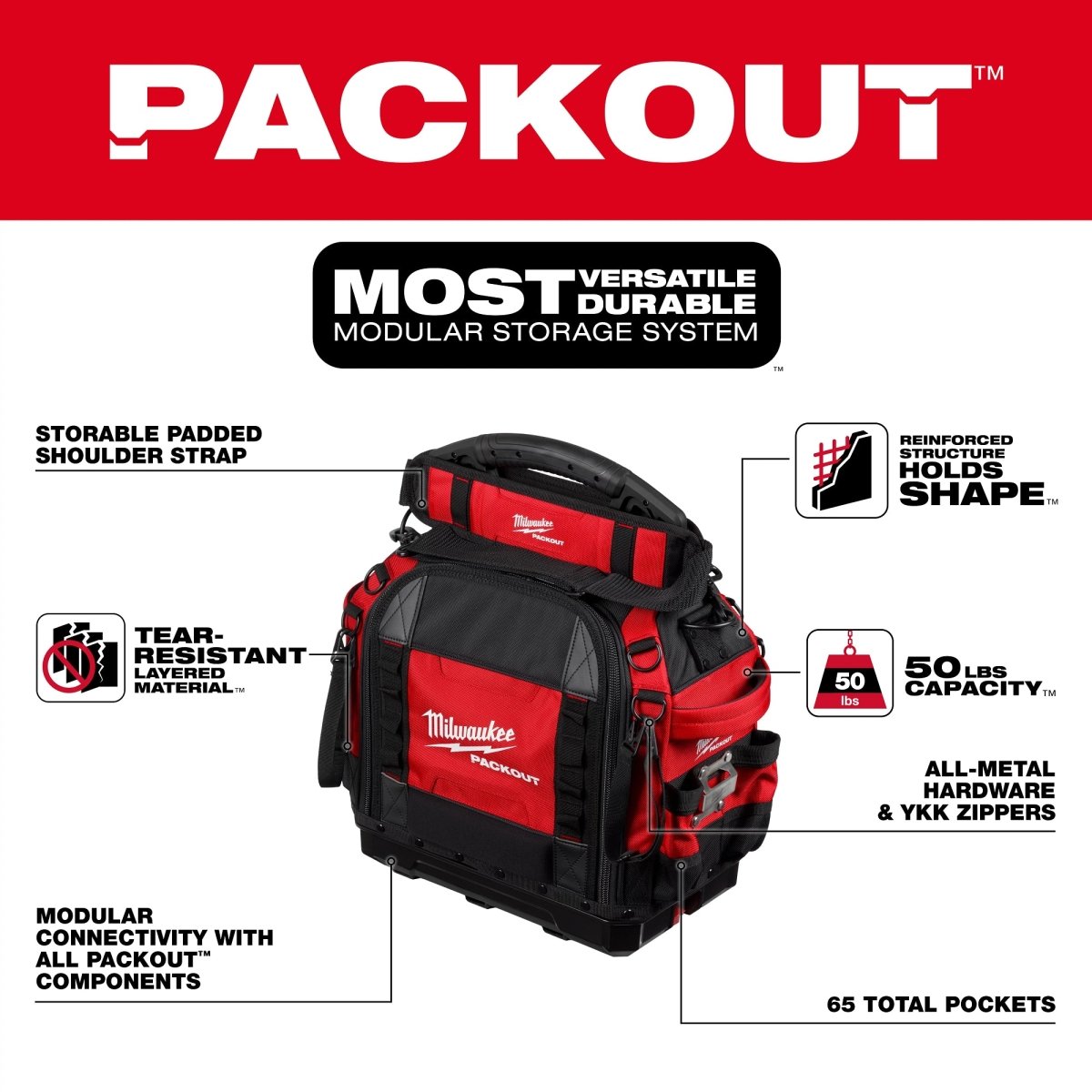 PACKOUT™ 15" Structured Tool Bag - AAA Industrial Supply