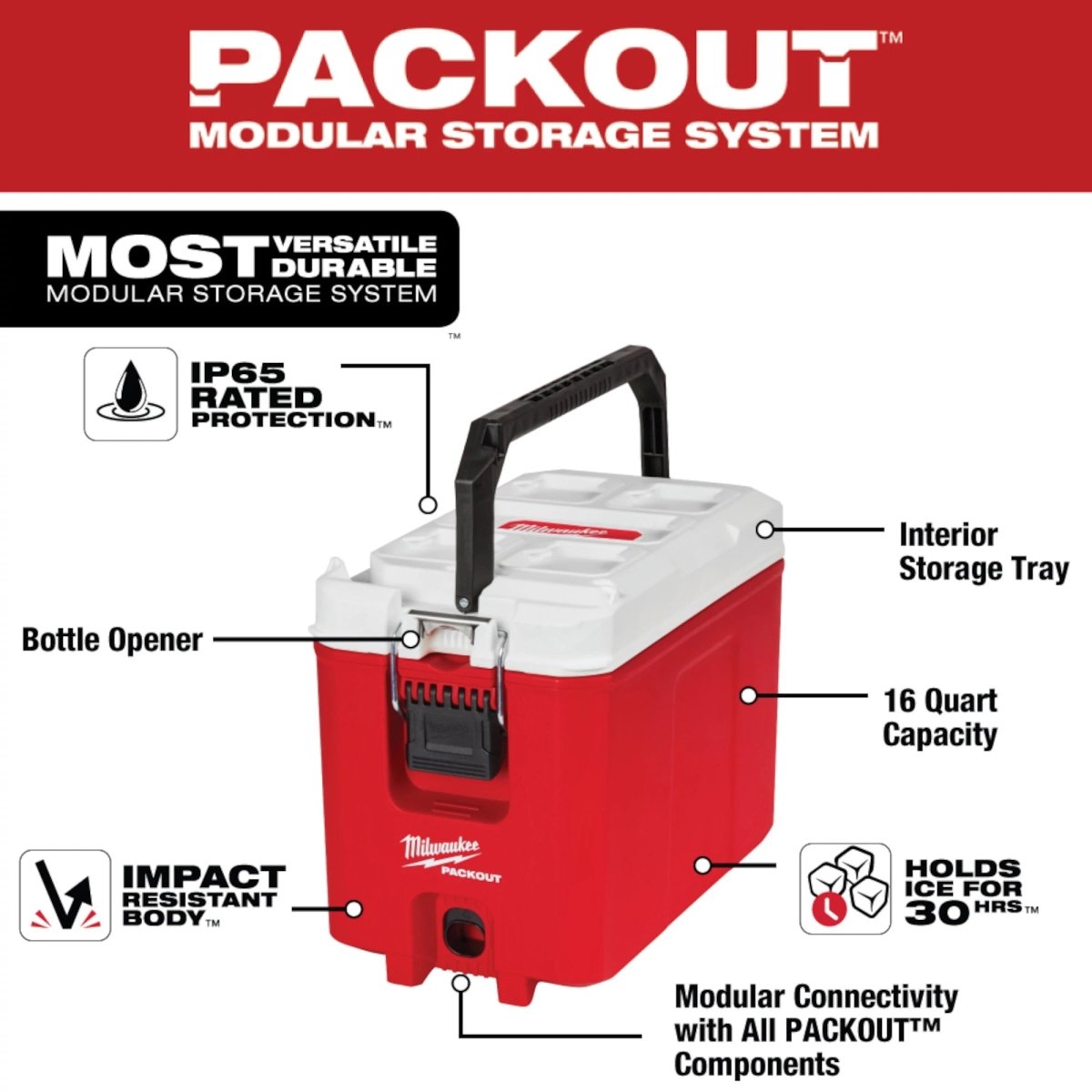PACKOUT™ 16QT Compact Cooler - AAA Industrial Supply