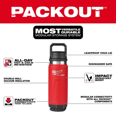 PACKOUT™ 24oz Insulated Bottle with Chug Lid - AAA Industrial Supply