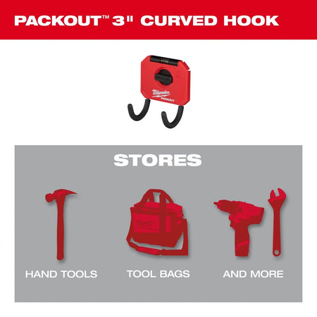PACKOUT™ 3” Curved Hook - AAA Industrial Supply