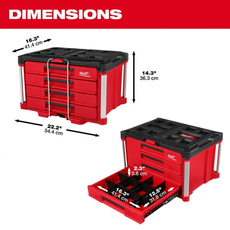 PACKOUT™ 4 Drawer Tool Box - AAA Industrial Supply