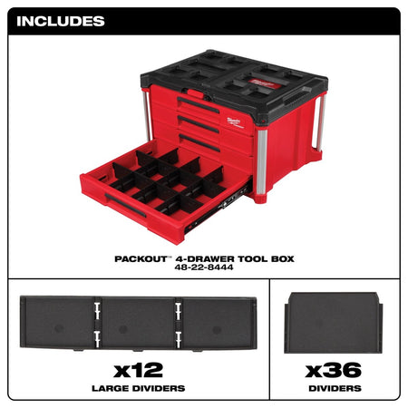 PACKOUT™ 4 Drawer Tool Box - AAA Industrial Supply