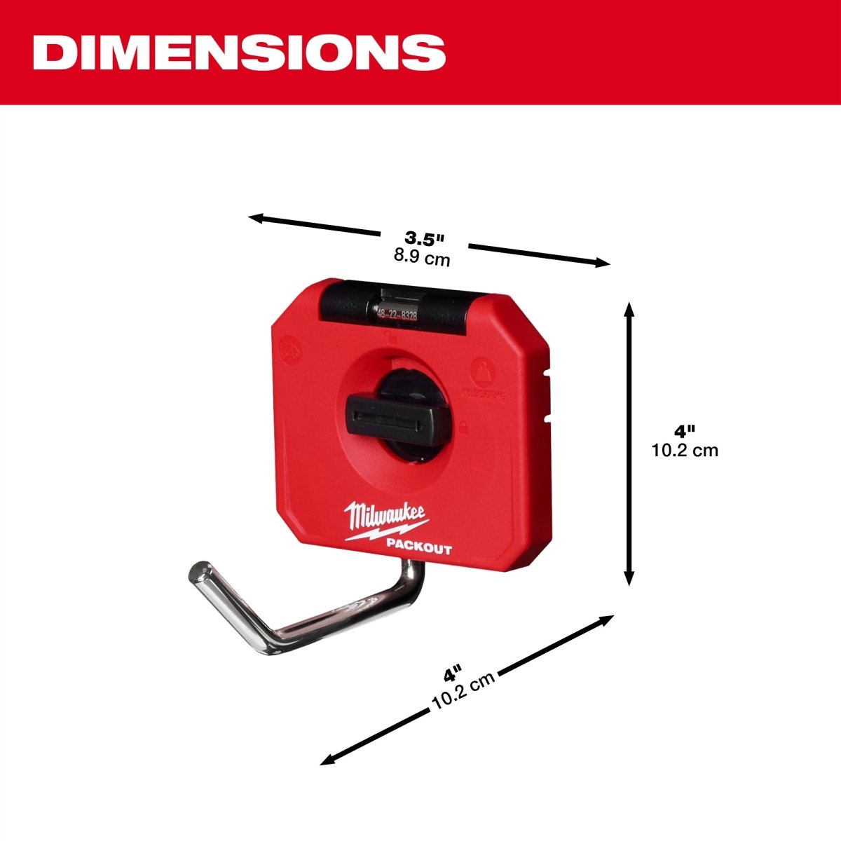 PACKOUT™ 4" Single Straight Hook - AAA Industrial Supply