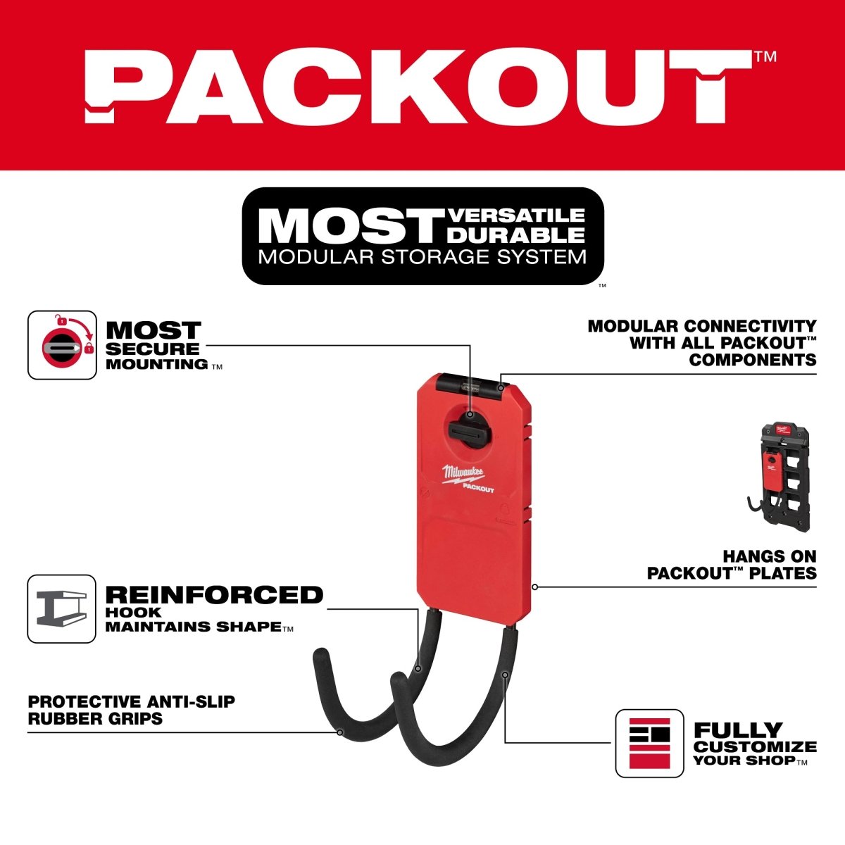 PACKOUT™ 6” Curved Hook - AAA Industrial Supply