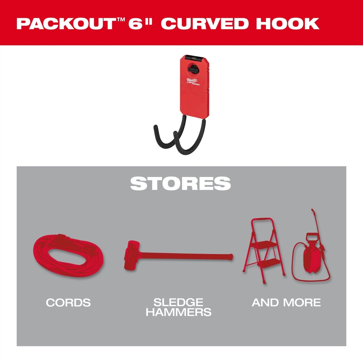 PACKOUT™ 6” Curved Hook - AAA Industrial Supply