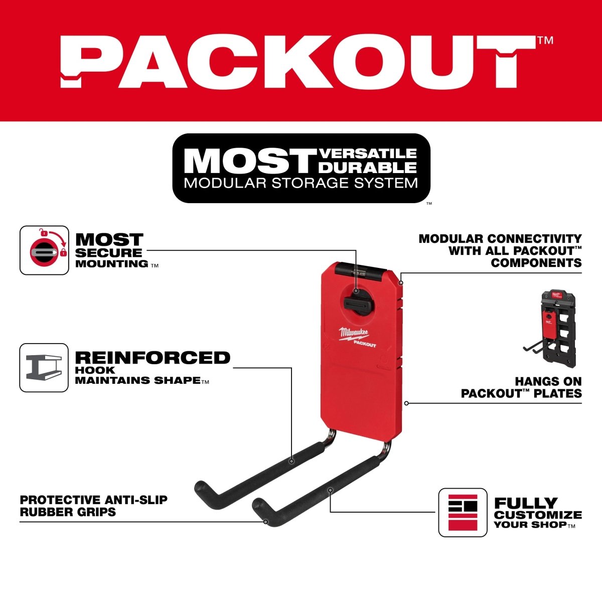 PACKOUT™ 9” Straight Hook - AAA Industrial Supply