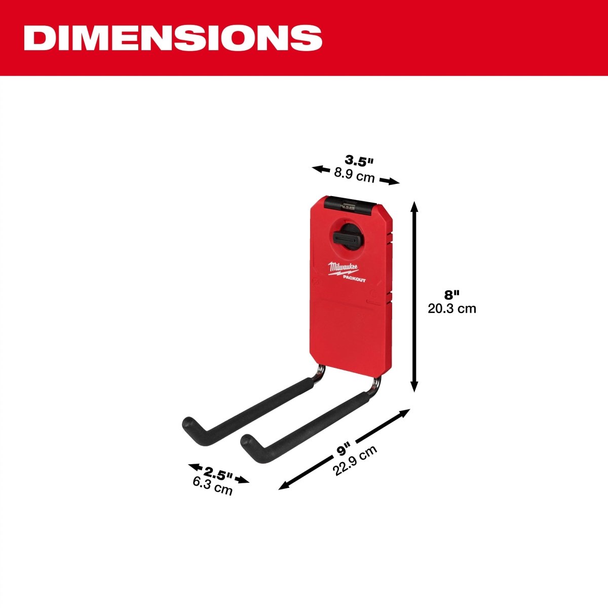 PACKOUT™ 9” Straight Hook - AAA Industrial Supply