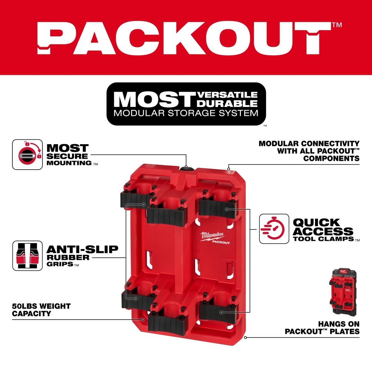 PACKOUT™ Long Handle Tool Rack - AAA Industrial Supply