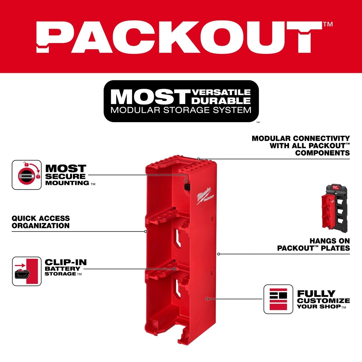 PACKOUT™ M18™ Battery Rack - AAA Industrial Supply