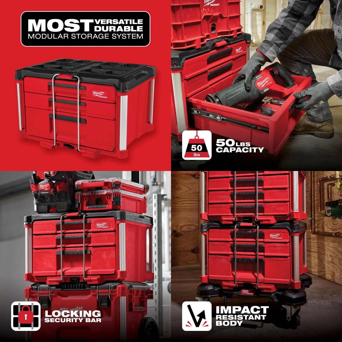 PACKOUT™ Multi - Depth 3 - Drawer Tool Box - AAA Industrial Supply