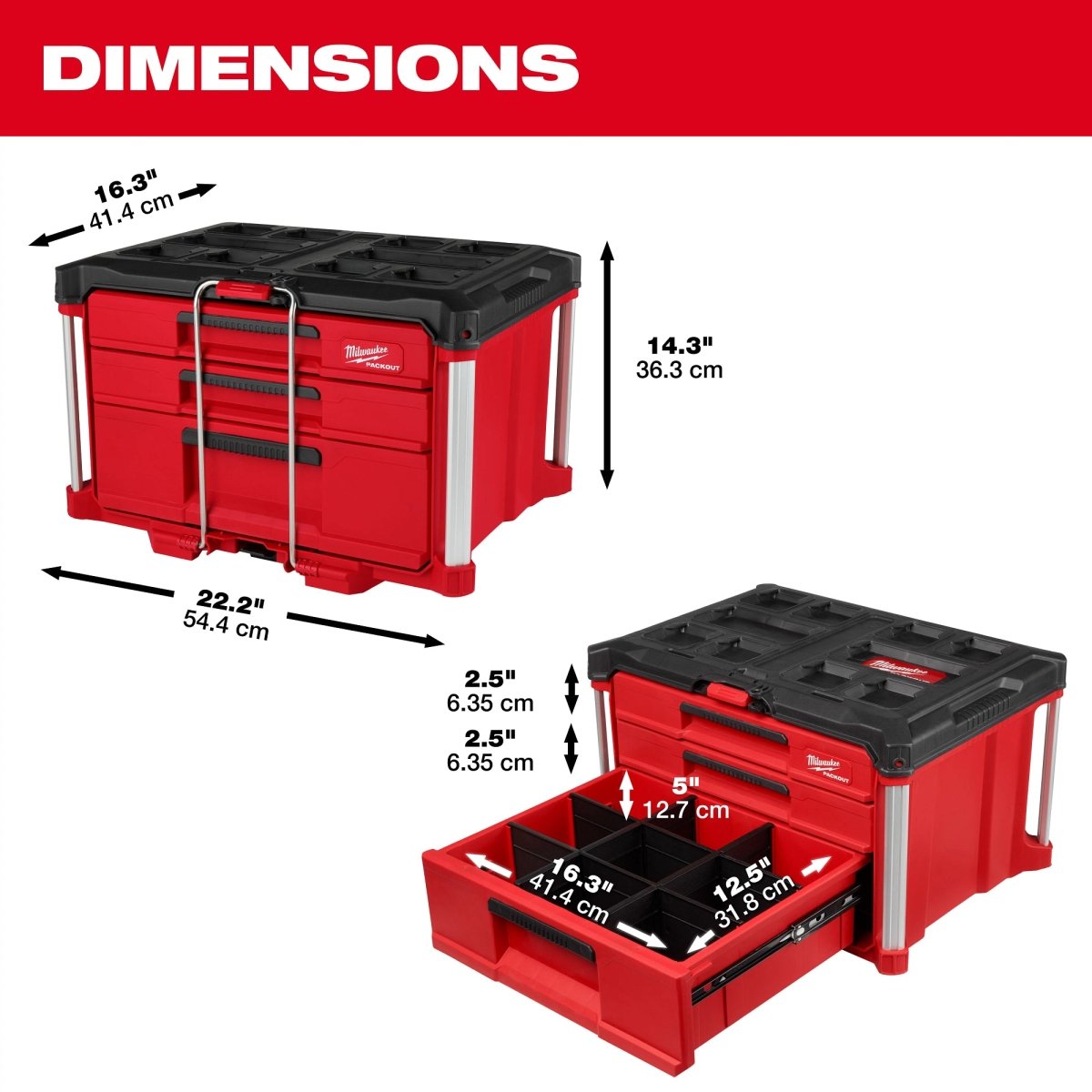 PACKOUT™ Multi - Depth 3 - Drawer Tool Box - AAA Industrial Supply