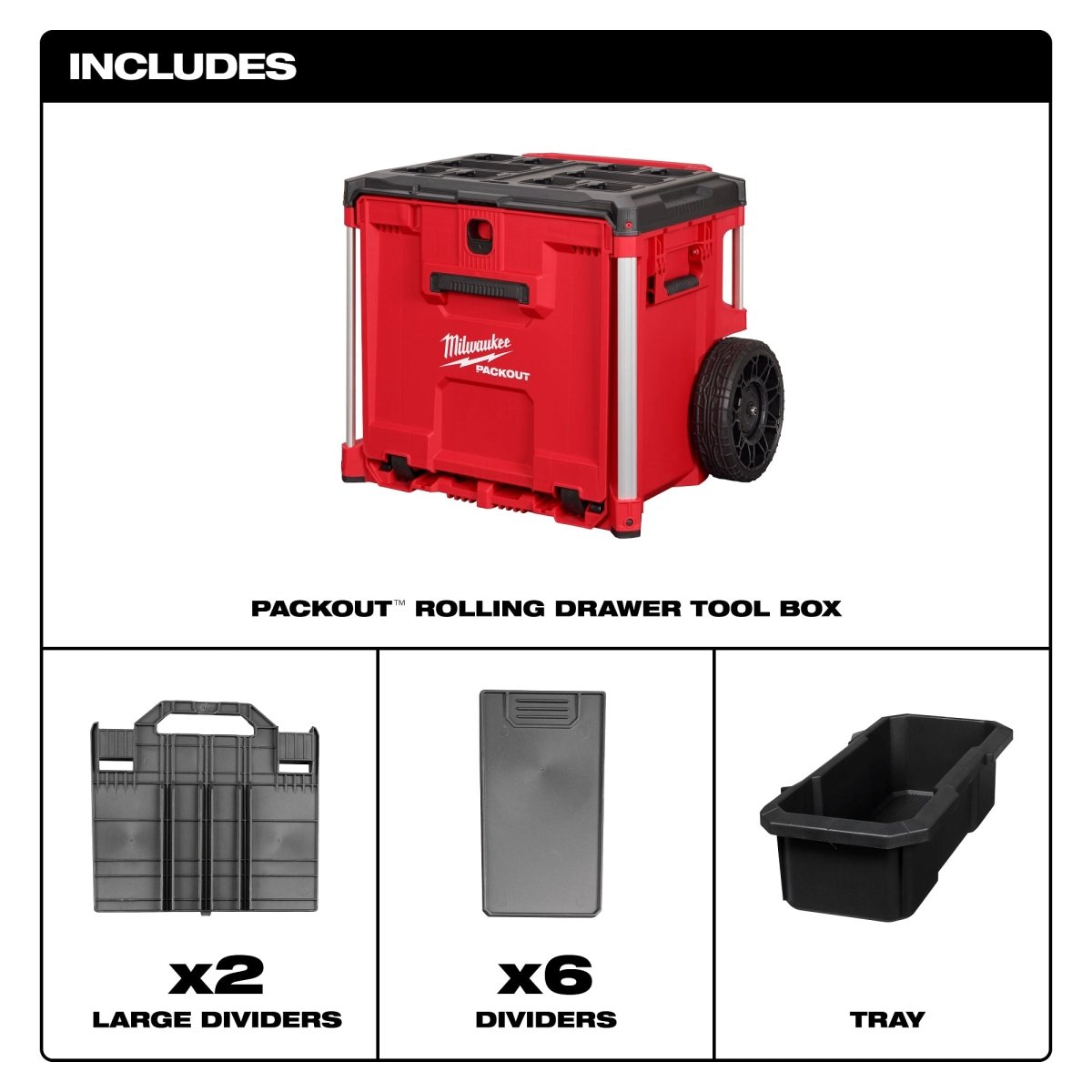 PACKOUT™ Rolling Drawer Tool Box - AAA Industrial Supply