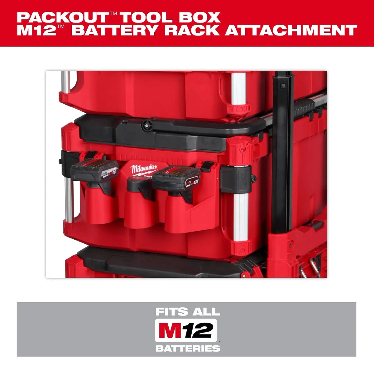 PACKOUT™ Tool Box M12™ Battery Rack Attachment - AAA Industrial Supply