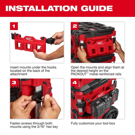 PACKOUT™ Tool Box M12™ Battery Rack Attachment - AAA Industrial Supply