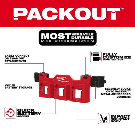 PACKOUT™ Tool Box M18™ Battery Rack Attachment - AAA Industrial Supply
