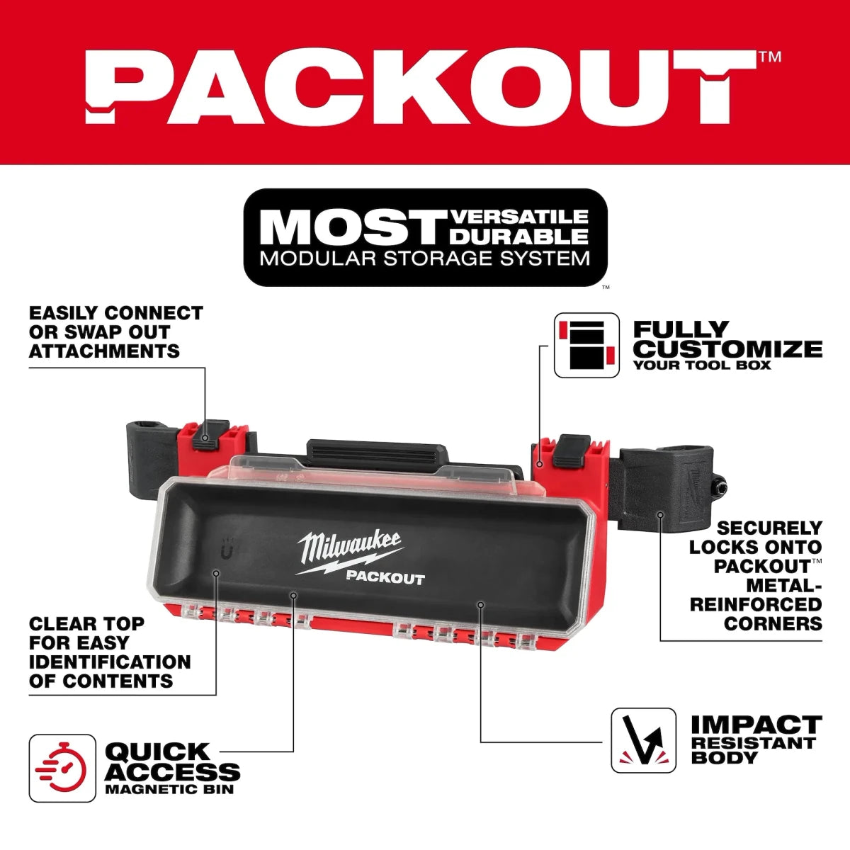 PACKOUT™ Tool Box Magnetic Bin Attachment - AAA Industrial Supply