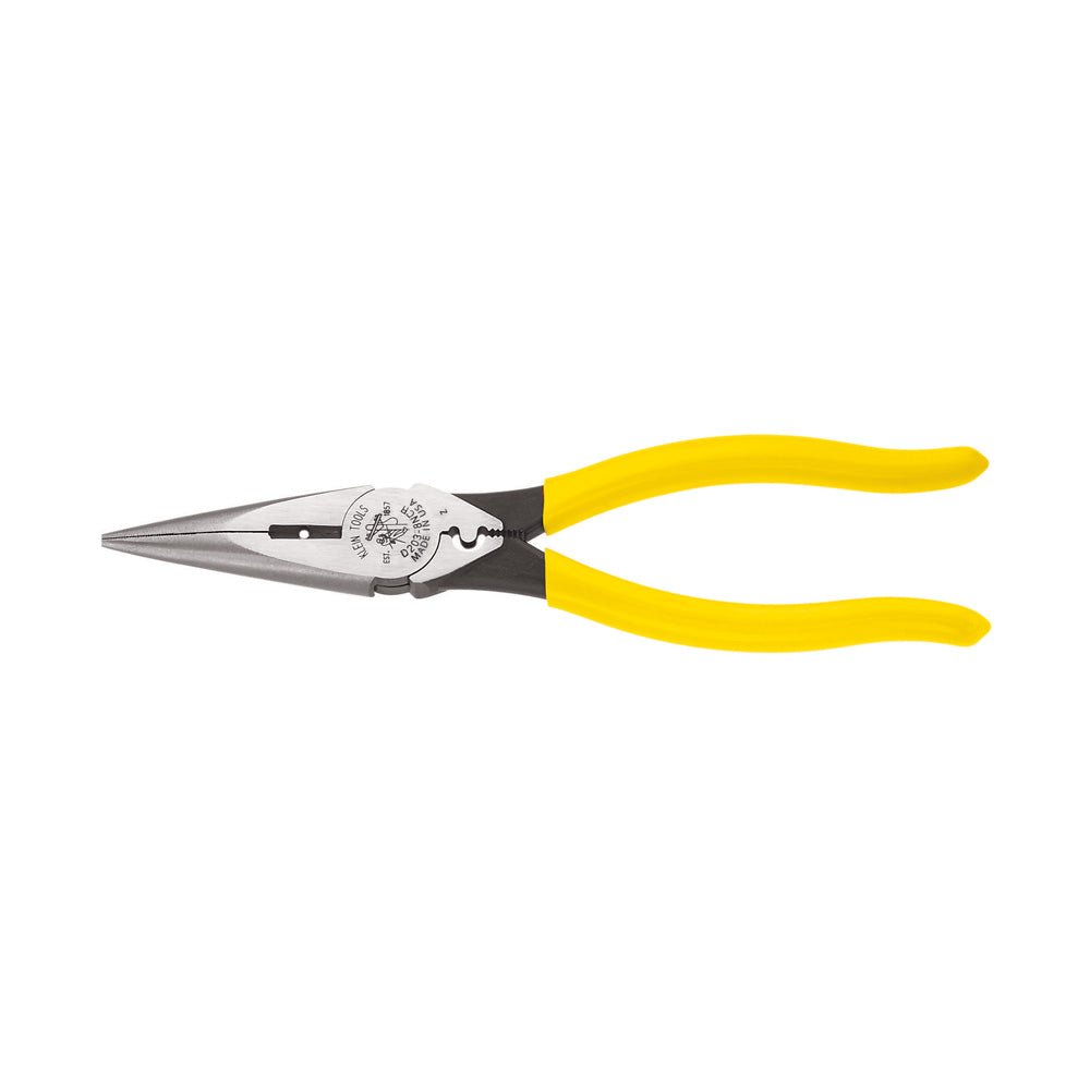 Pliers, Needle Nose Side Cutters with Stripping and Crimping, 8 - Inch - AAA Industrial Supply