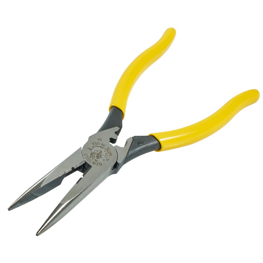 Pliers, Needle Nose Side Cutters with Stripping and Crimping, 8 - Inch - AAA Industrial Supply
