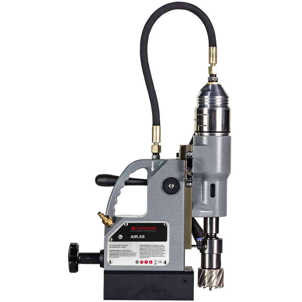 Pneumatic magnetic drilling machine, 55mm - 2 3/16", 6.3 bar. - AAA Industrial Supply