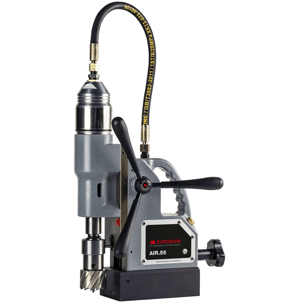 Pneumatic magnetic drilling machine, 55mm - 2 3/16", 6.3 bar. - AAA Industrial Supply