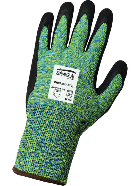 Samurai Glove® Double - Dipped Nitrile Cut, Abrasion, and Puncture Resistant Anti - Static/Electrostatic Compliant Gloves - CR898MF - AAA Industrial Supply