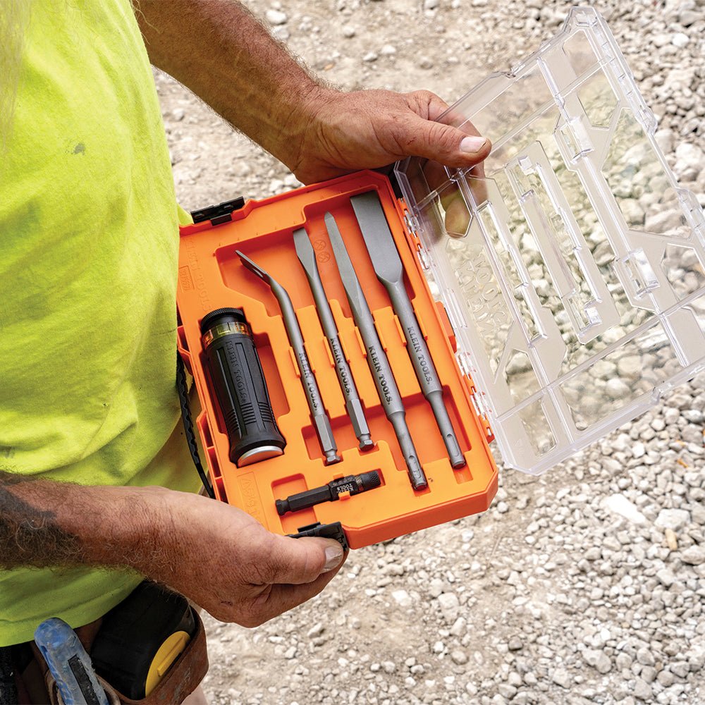 SDS Chisel Bit Set with Handle 6 - Piece - AAA Industrial Supply
