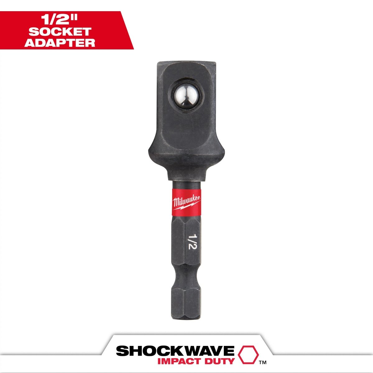 SHOCKWAVE™ 1/4 in. Hex to 1/2 in. Square Socket Adapter - AAA Industrial Supply