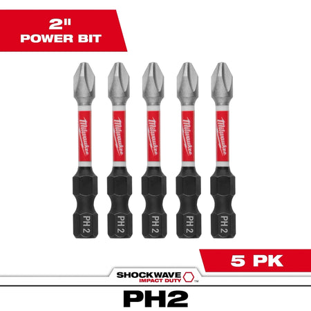 SHOCKWAVE™ Impact Duty 2" Phillips 2 Power Bits (5 PK) - AAA Industrial Supply