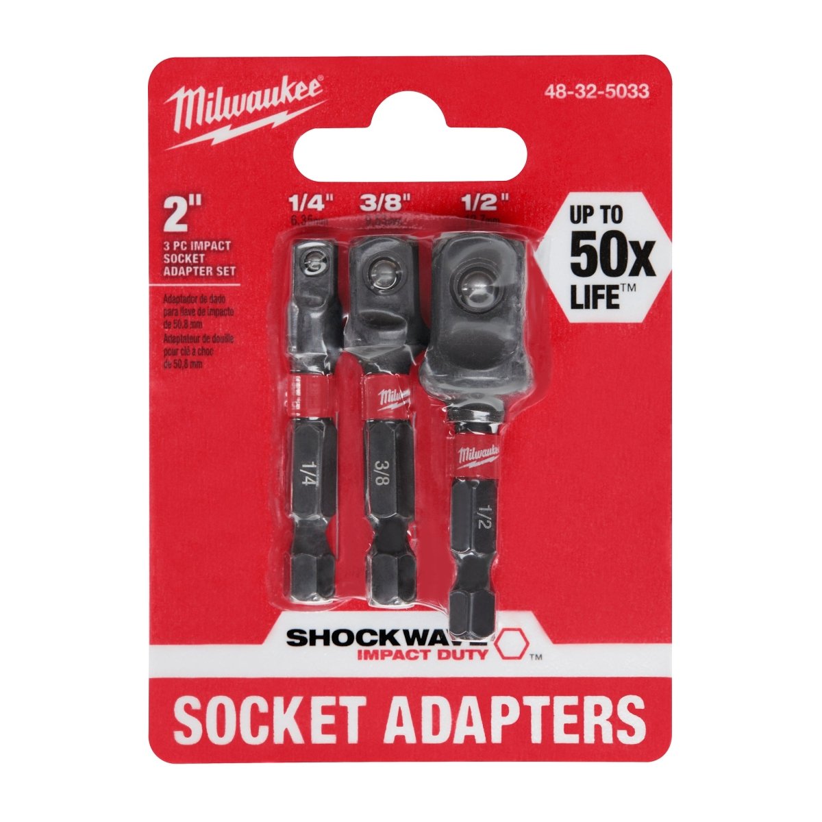 SHOCKWAVE™ Impact Duty Hex Shank Socket Adapter Set - AAA Industrial Supply