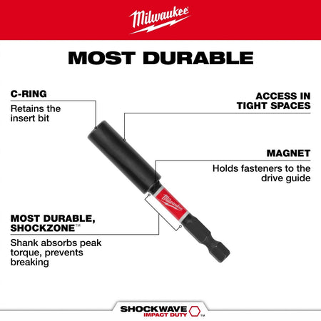 SHOCKWAVE™ Impact Duty Magnetic Bit Holder - AAA Industrial Supply