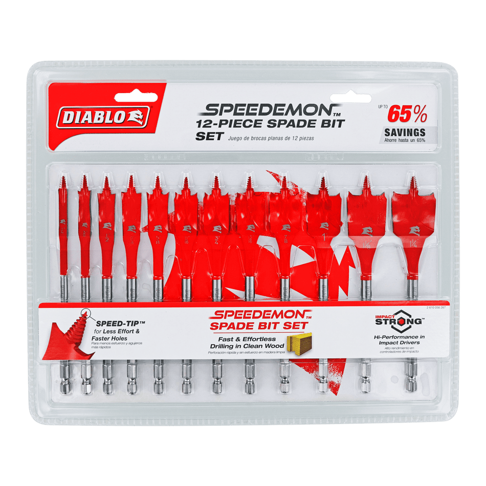 Spade Bit Set (12 - pc) - AAA Industrial Supply