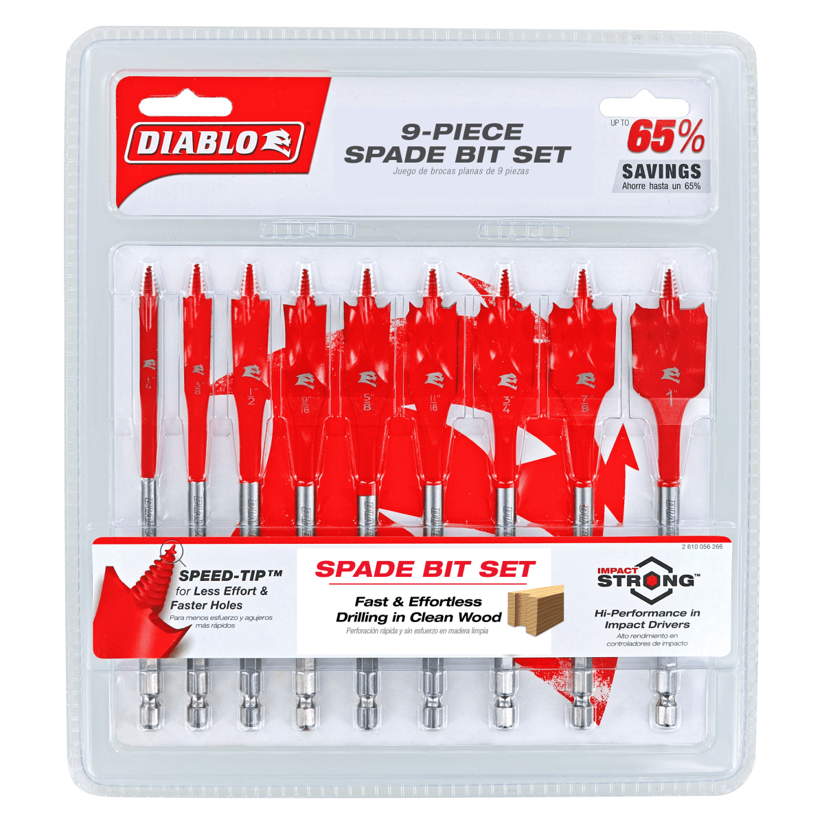 Spade Bit Set (9 - pc) - AAA Industrial Supply