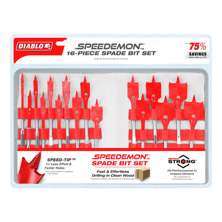 Spade Bit Set For Wood (16 - pc) - AAA Industrial Supply