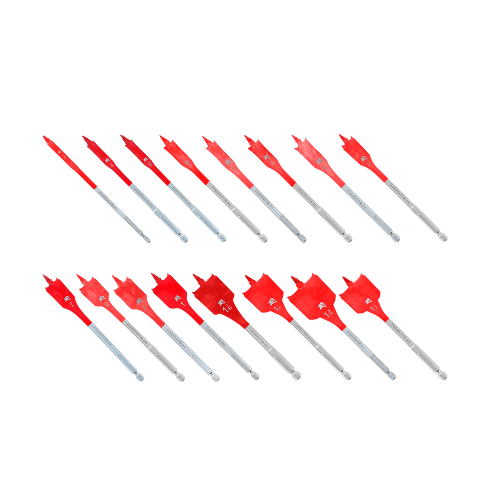 Spade Bit Set For Wood (16 - pc) - AAA Industrial Supply