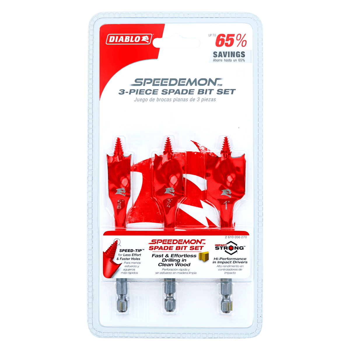 Spade Bit Set for Wood (3 - pc) - AAA Industrial Supply