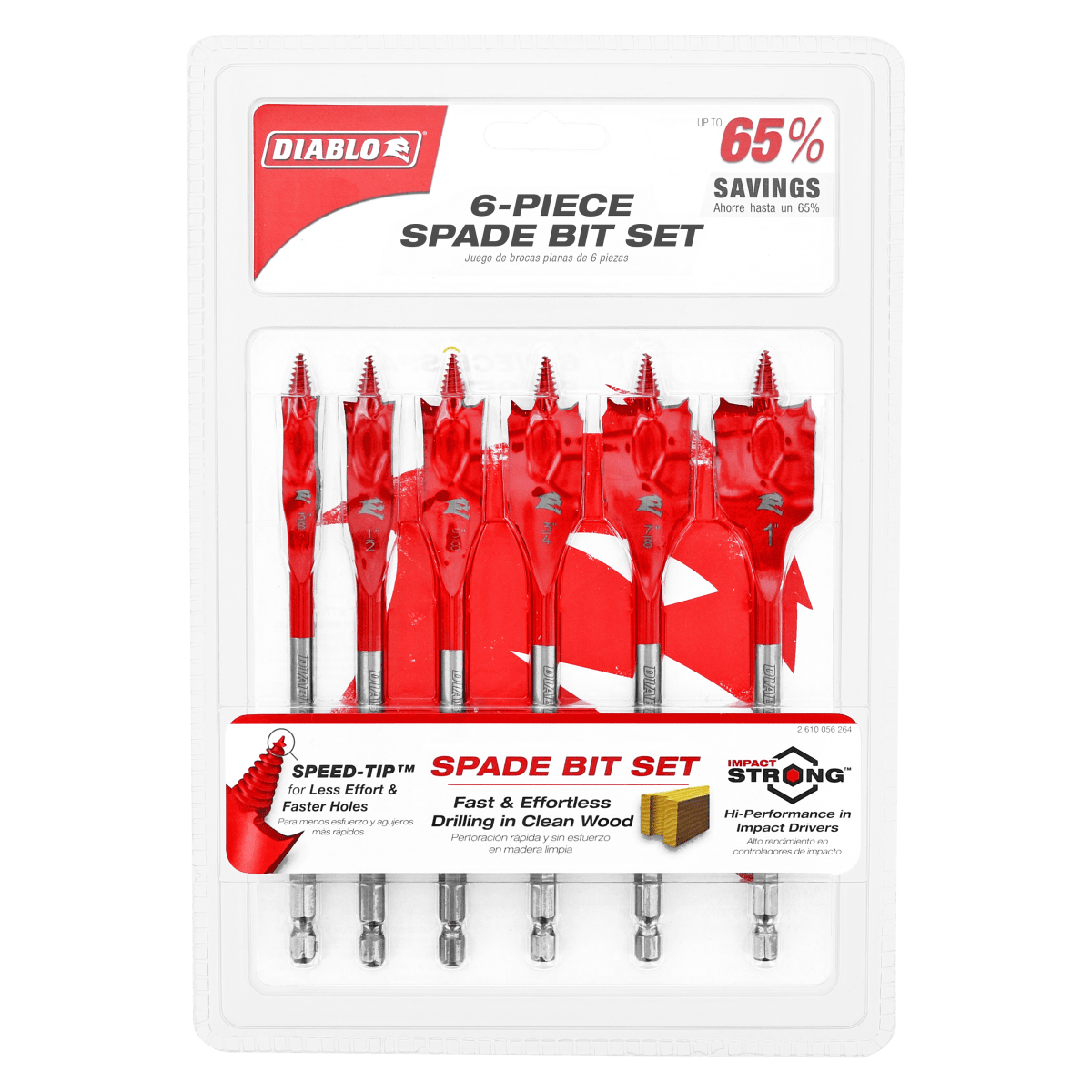 Spade Bit Set for Wood (6 - pc) - AAA Industrial Supply