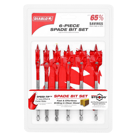 Spade Bit Set for Wood (6 - pc) - AAA Industrial Supply