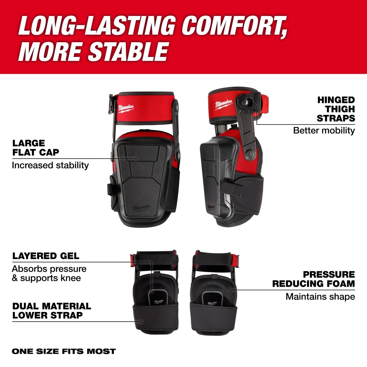 Stabilizer Knee Pad with Thigh Strap - AAA Industrial Supply
